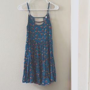 Blue floral dress